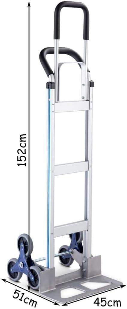 Heavy Duty Stair Climbing Hand Truck 250KG 6 Wheel Aluminium Trolley
