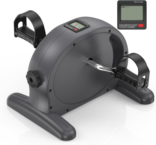Portable Mini Pedal Exerciser for Arms Legs LCD Rehab Under Desk