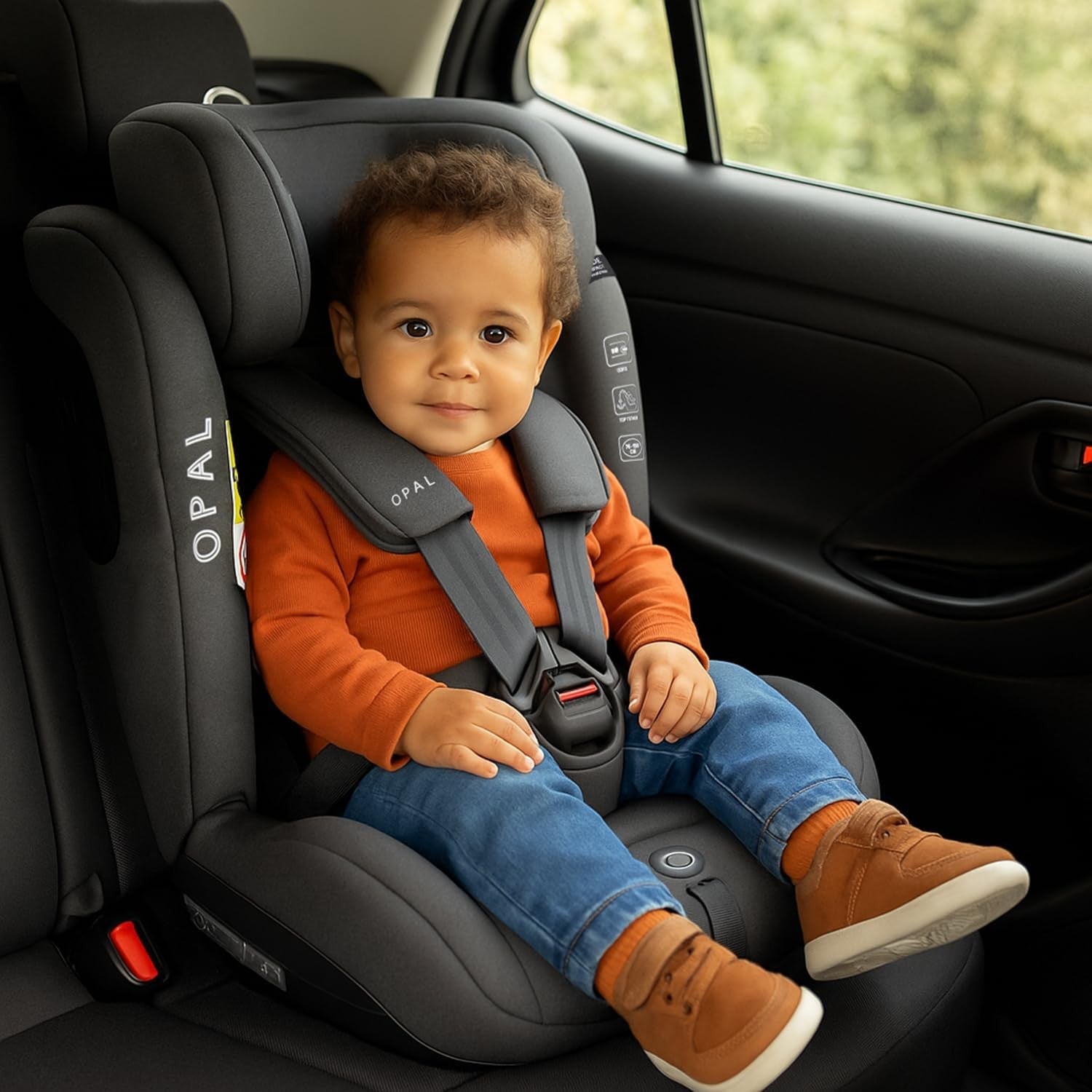 i-Size R129 Car Seat 76–150cm ISOFIX High Back Booster with Top Tether
