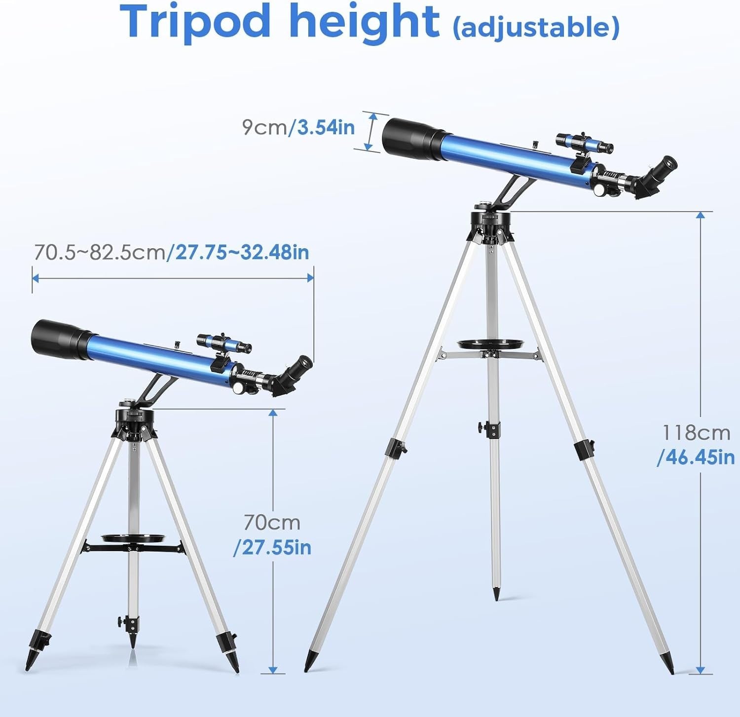 60/700mm Beginner Telescope | 28–116x Magnification | Phone Adapter AZ Tripod