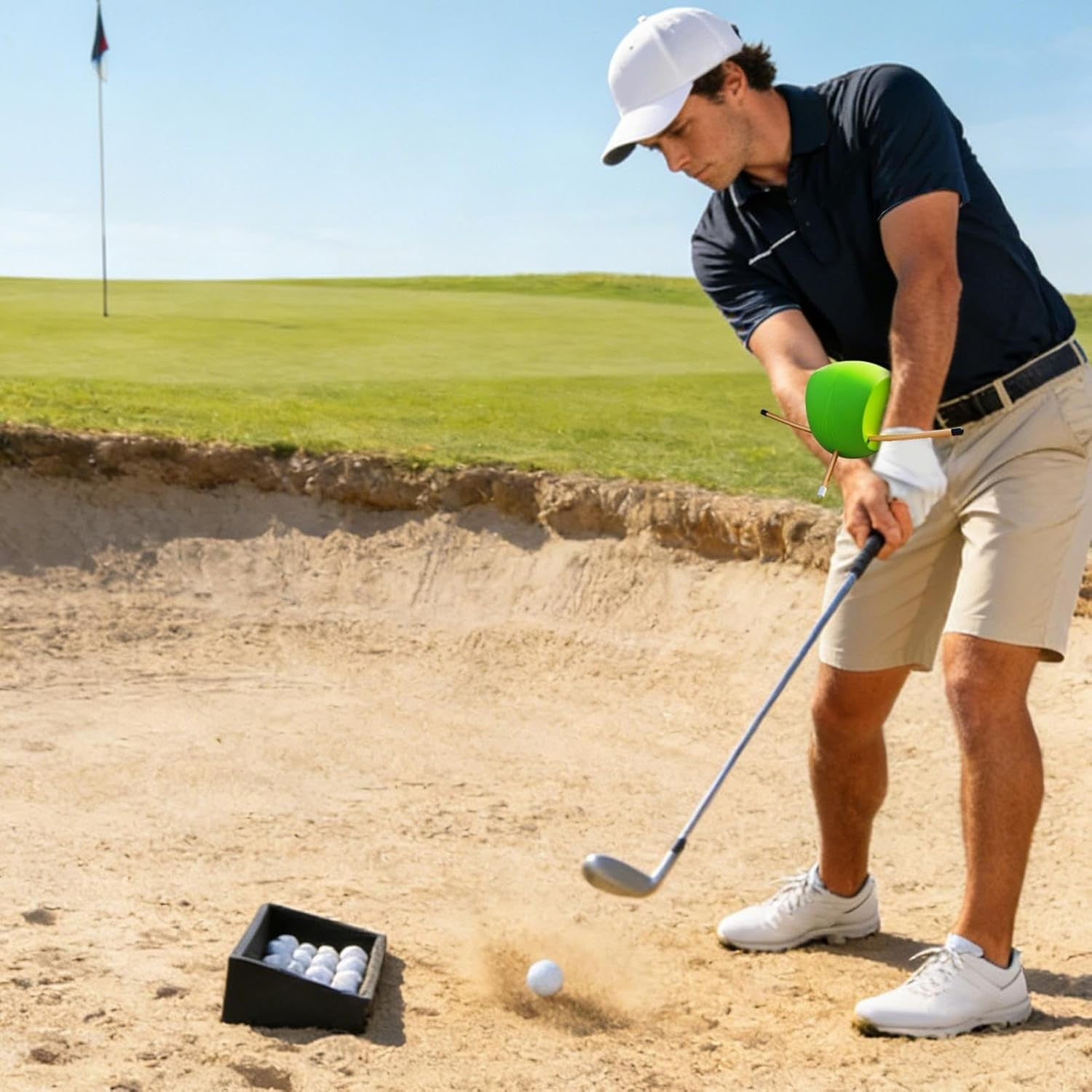 Golf Swing Trainer Arm Connector Ball Hand Position Aid