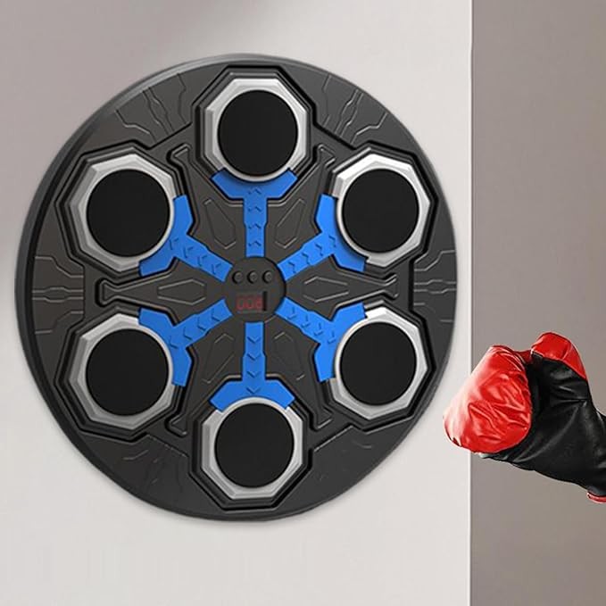 Music Boxing Machine Wall Mount LED Punch Trainer With Gloves Smart Target