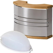 Sauna Light Lamp & Wooden Shade IP44 Heat-Safe Wall Lamp Steam Room E14 Fixture