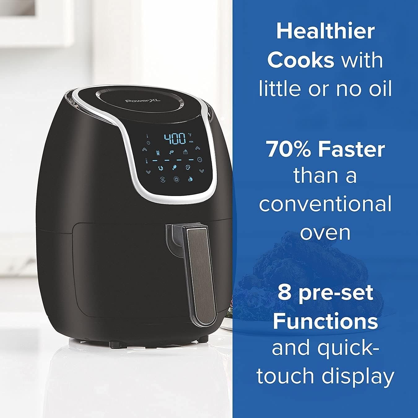 2.8L Digital Air Fryer 4-in-1 Oil Free 360° Air Technology