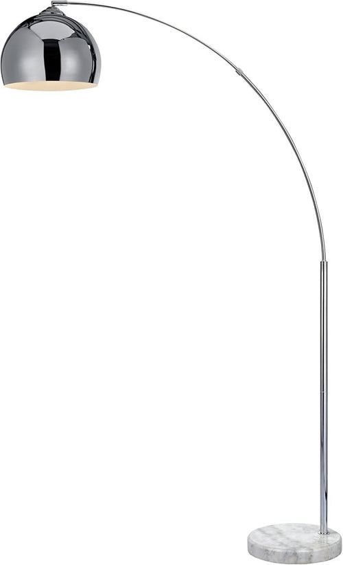 Arc Floor Lamp Chrome Marble Base LED Curved Standing Light 170cm