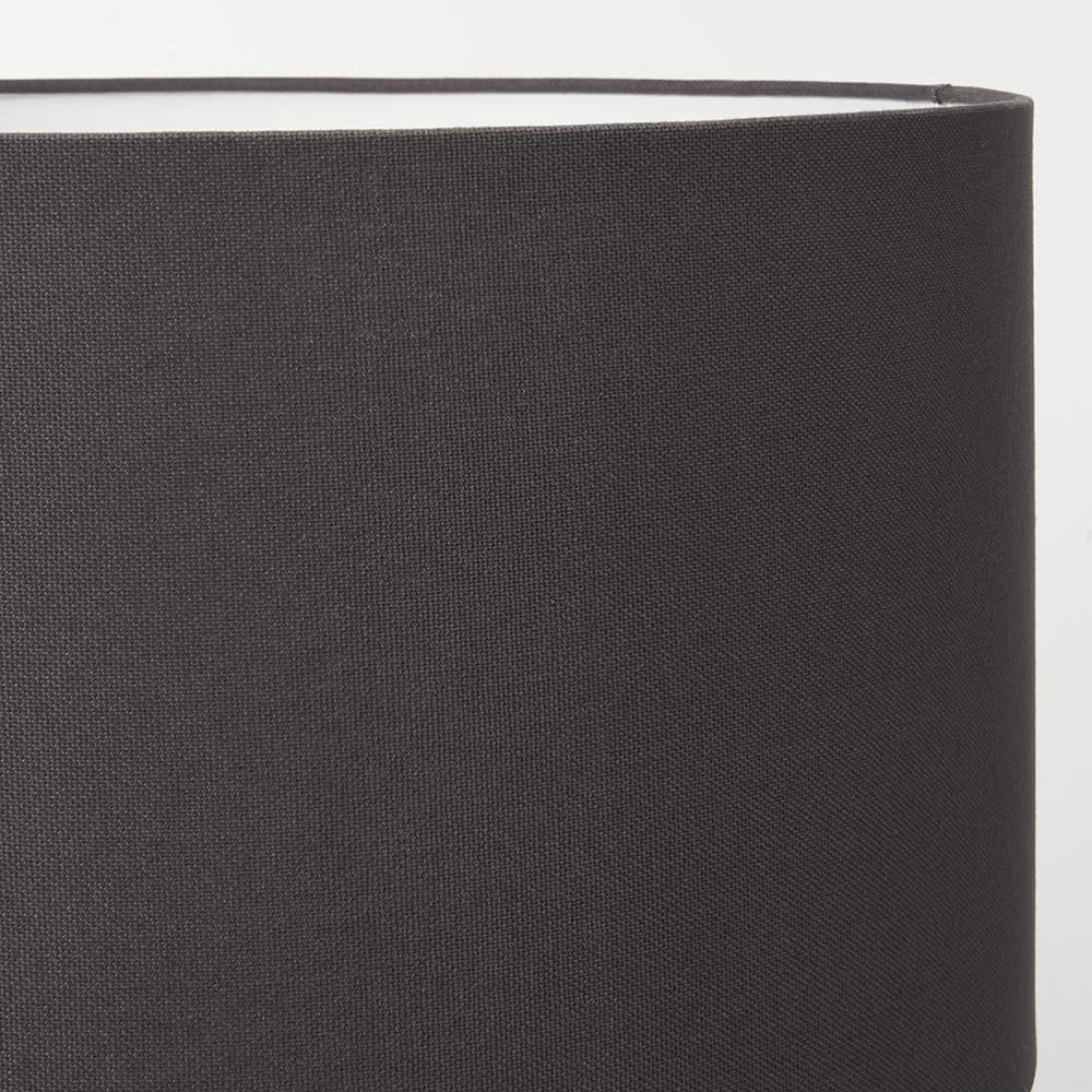 Dark Grey Drum Lampshade 30cm Cotton Cylinder Shade Table Floor Lamps Lined