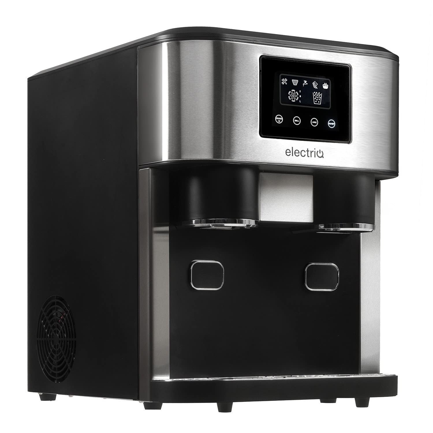 Countertop Ice Maker Ice Crusher Water Dispenser Stainless Steel