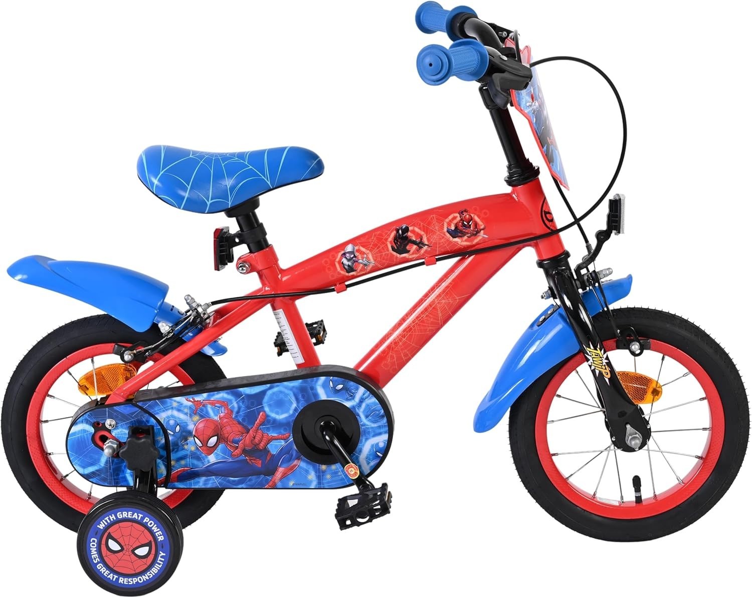 12 Inch Kids Bike with Stabilisers Dual Hand Brakes Age 3-4 Bicycle