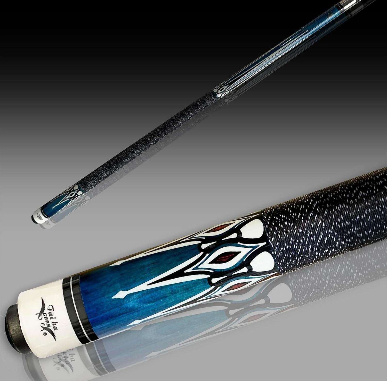 58in Pool Cue 19oz Maple Wood 13mm Tip 2pc with Case Linen Grip