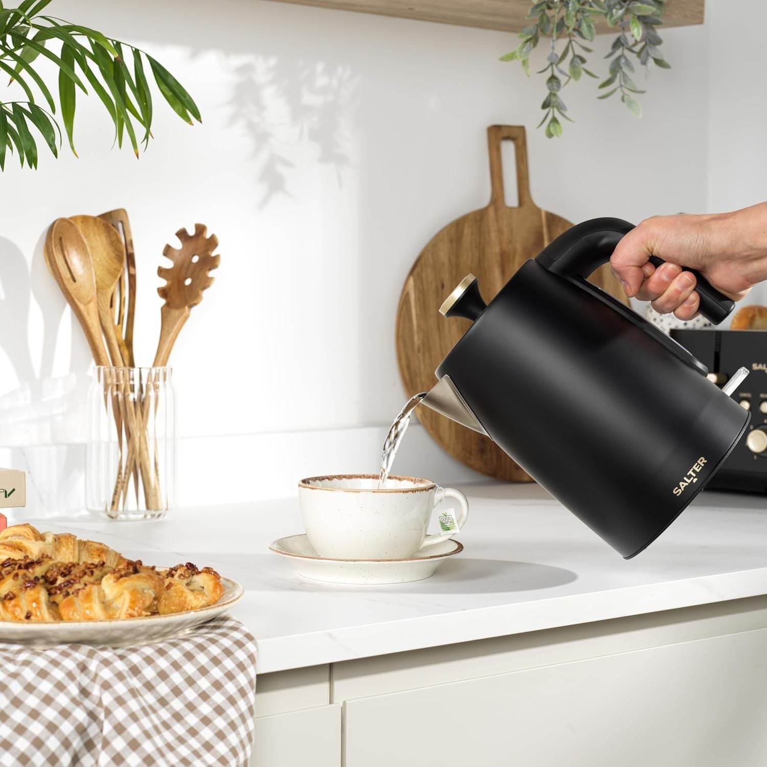 Kitchen Set 3000W Kettle 2-Slice Toaster 800W Microwave