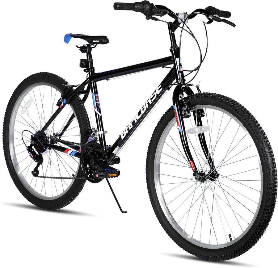 26" Mens Womens MTB 18 Speed V Brake Steel Frame Off Road Mountain Bike