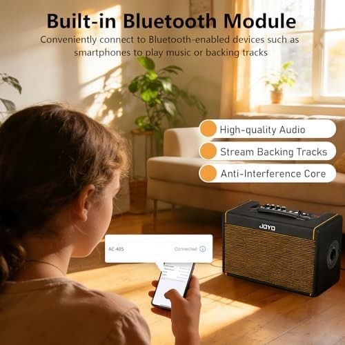 AC-40S Acoustic Guitar Amp 40W Bluetooth Battery Reverb Delay