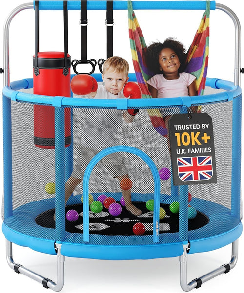 55in Toddler Trampoline Safety Enclosure Indoor Outdoor Ages 1–6