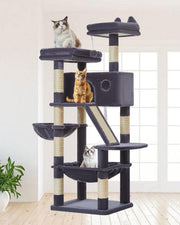 Large Cat Tree Tower 146cm Multi Level Scratching Posts Hammock Condo