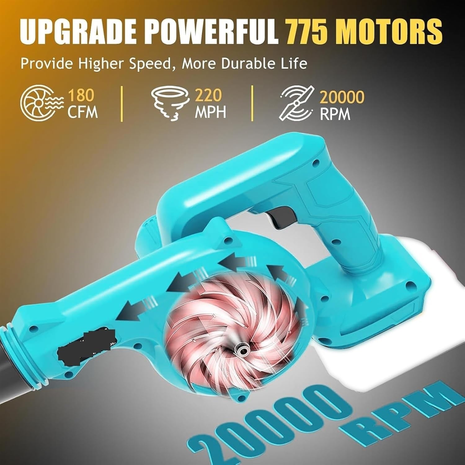 Cordless Air Blower Vacuum 2-in-1 1500W Electric Dust Cleaner Tool