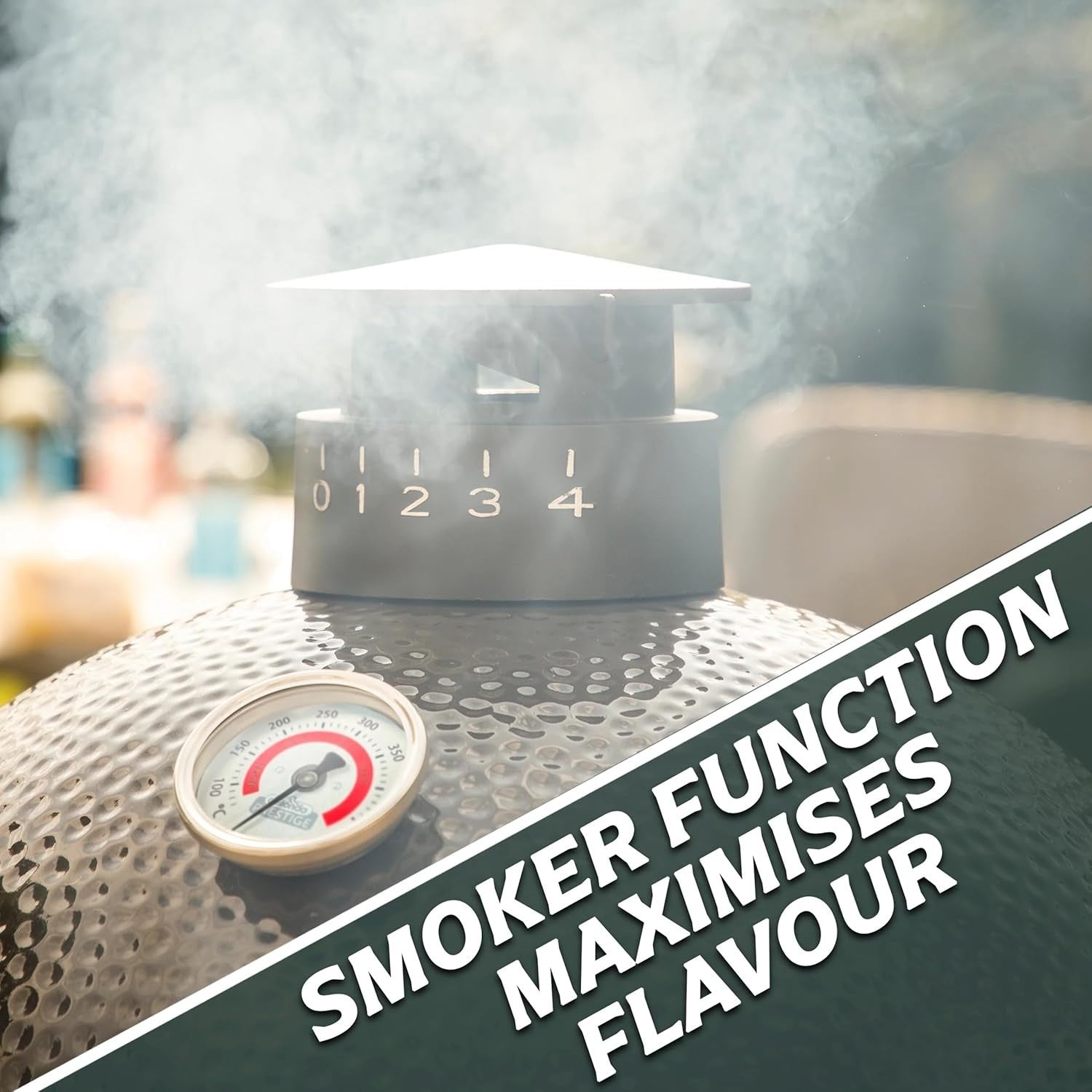 16" Ceramic Kamado BBQ Grill Smoker Oven | Charcoal Outdoor Cooker, Temp Control