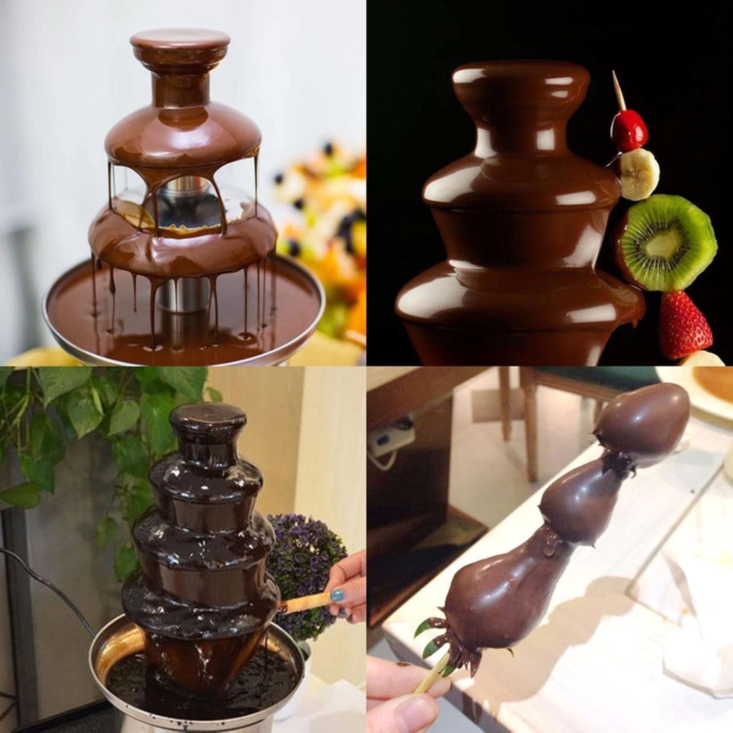 3 Tier Chocolate Fountain Fondue Machine Cheese Sauce Warmer