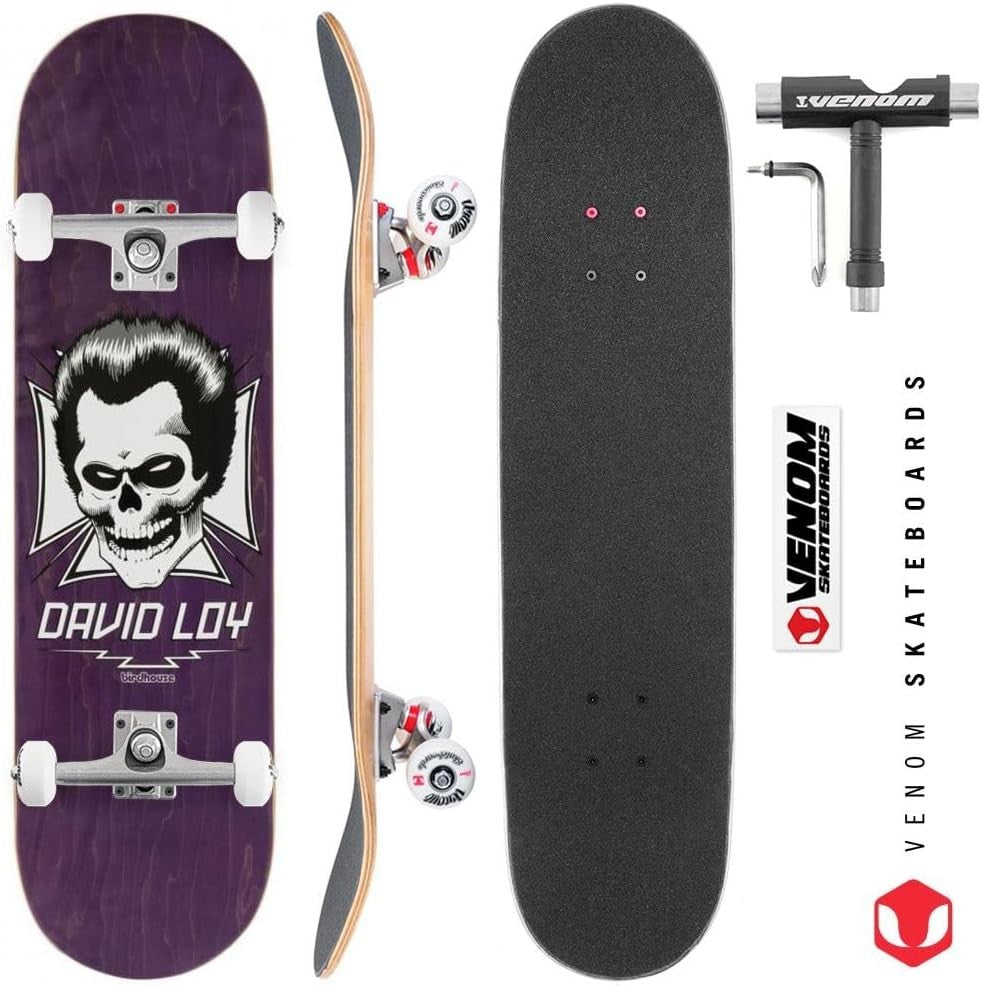 Pro Complete Skateboard 8.38 Skull Graphic Street Trick Board