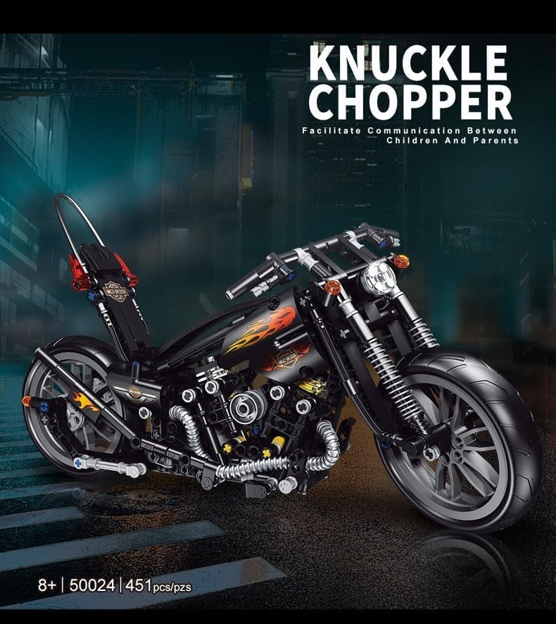 850-Piece Motorcycle Building Kit with Realistic Design & Easy Assembly