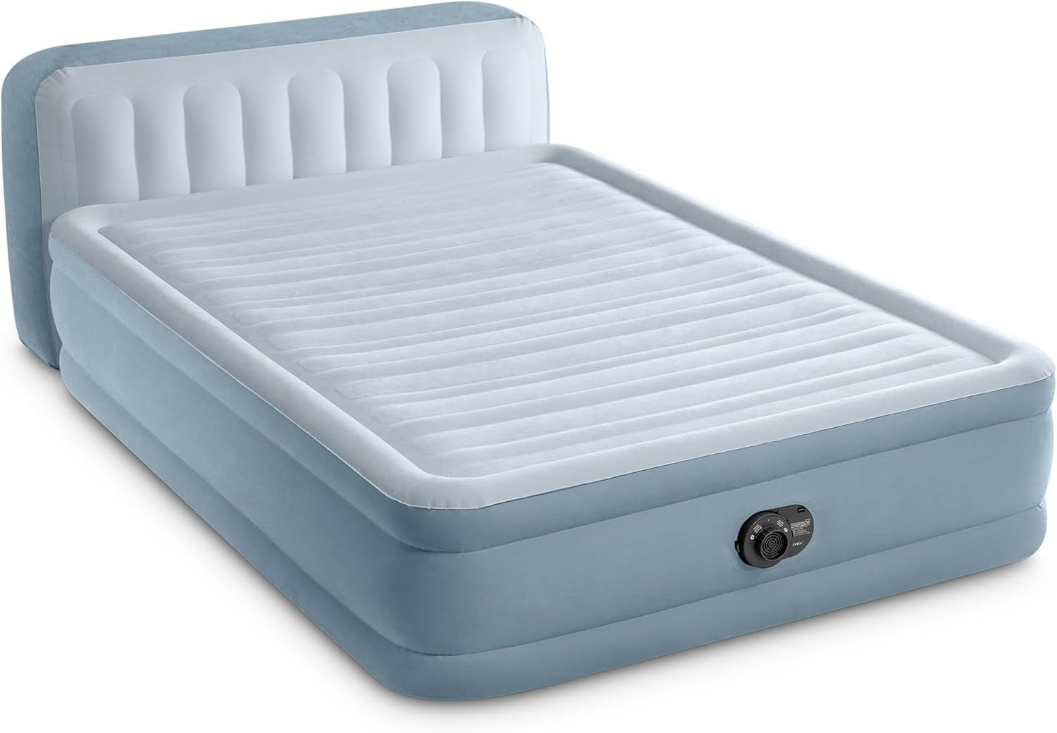 Queen Air Mattress 18" Plush with Headboard Built-In Pump 600lb