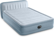 Queen Air Mattress 18" Plush with Headboard Built-In Pump 600lb