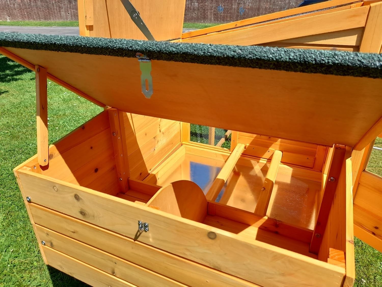 8ft Wooden Chicken Coop Hen House Run Nest Box Pull Out Tray 3–4 Birds