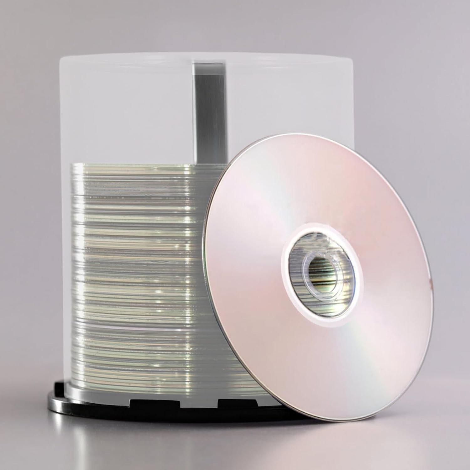 10 Pack CD DVD Storage Boxes Clear Plastic Disc Organizer Stackable