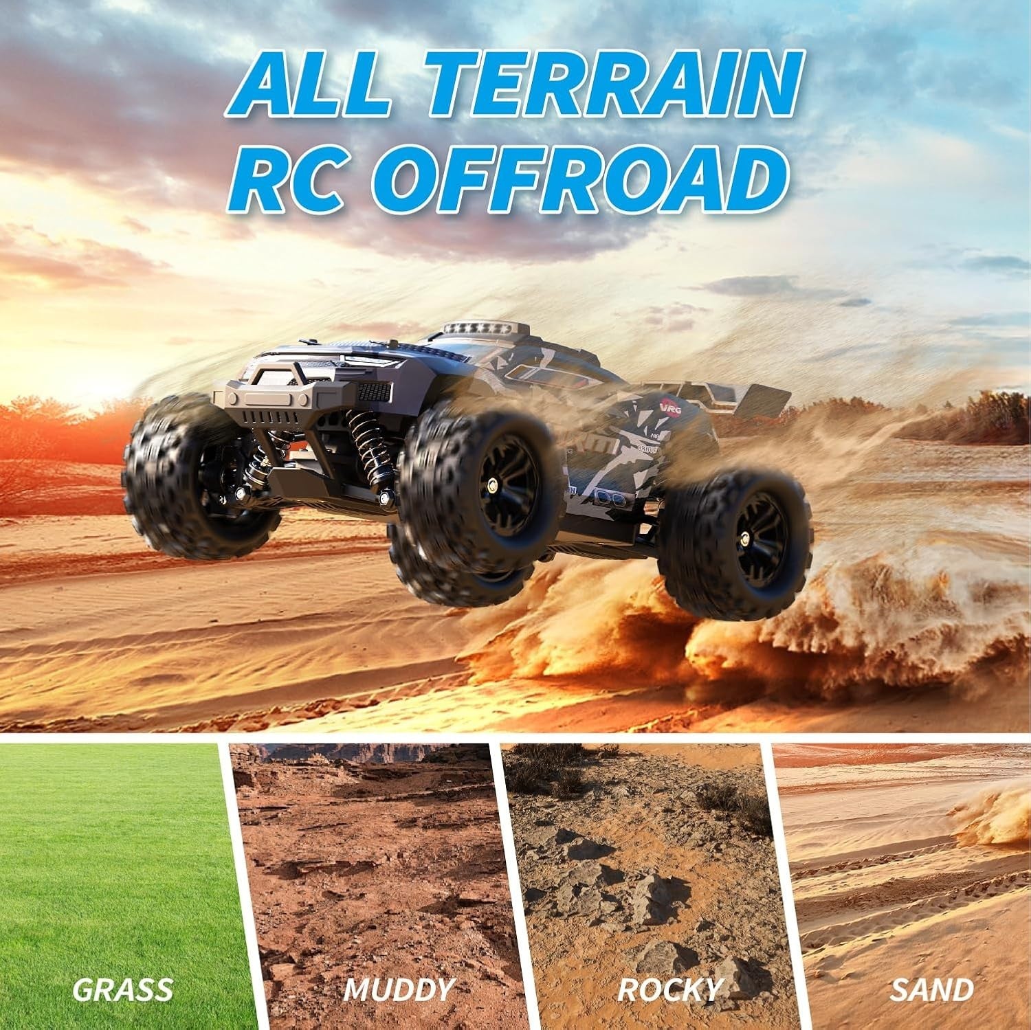1:18 RC Car 4WD 40KM/H Off-Road Buggy 2 Battery Drift Monster Truck Toy