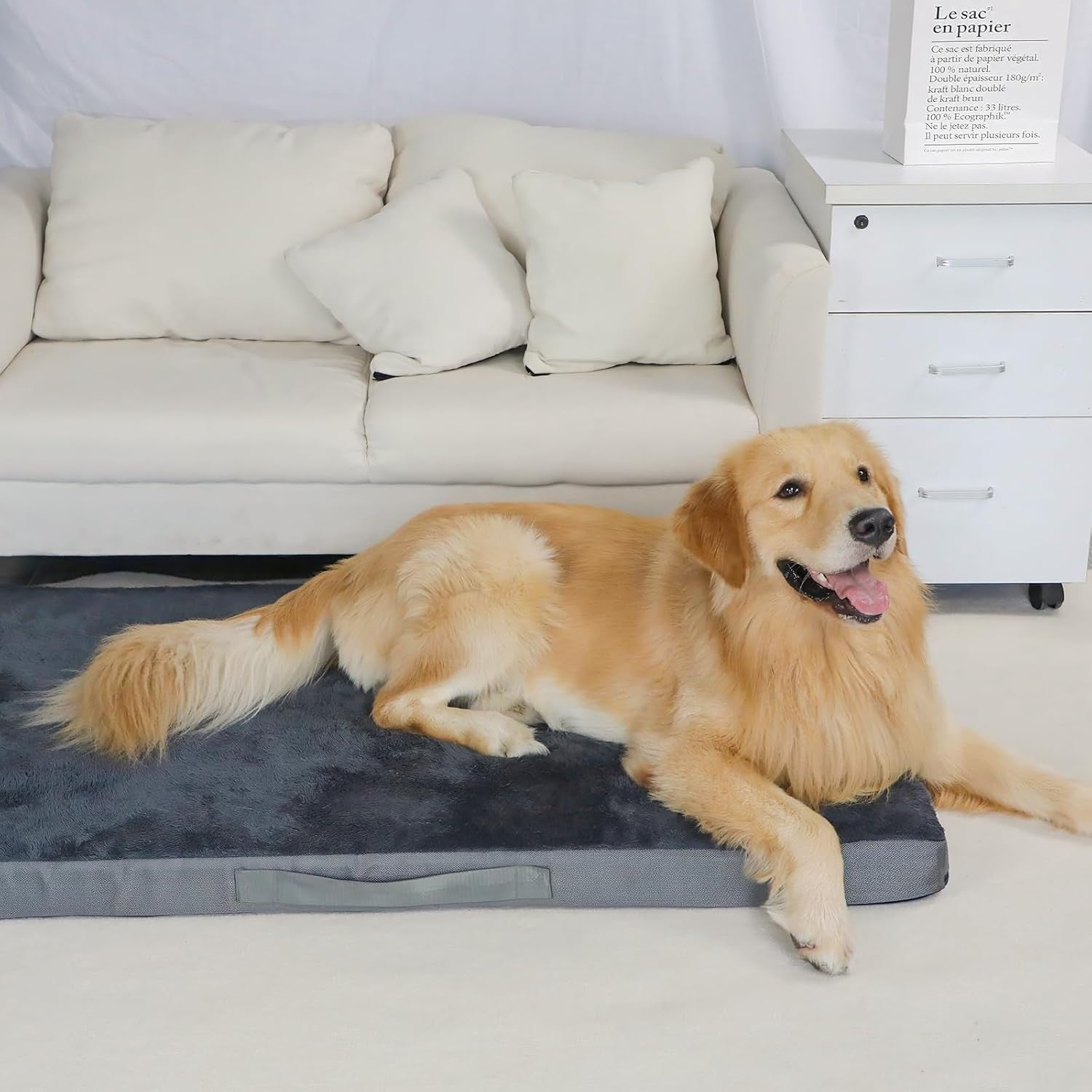Extra Large Orthopedic Dog Bed 105x70x7.5cm Waterproof