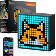 Pixel Art Bluetooth Speaker Alarm Clock LED Display App Control Desk Decor