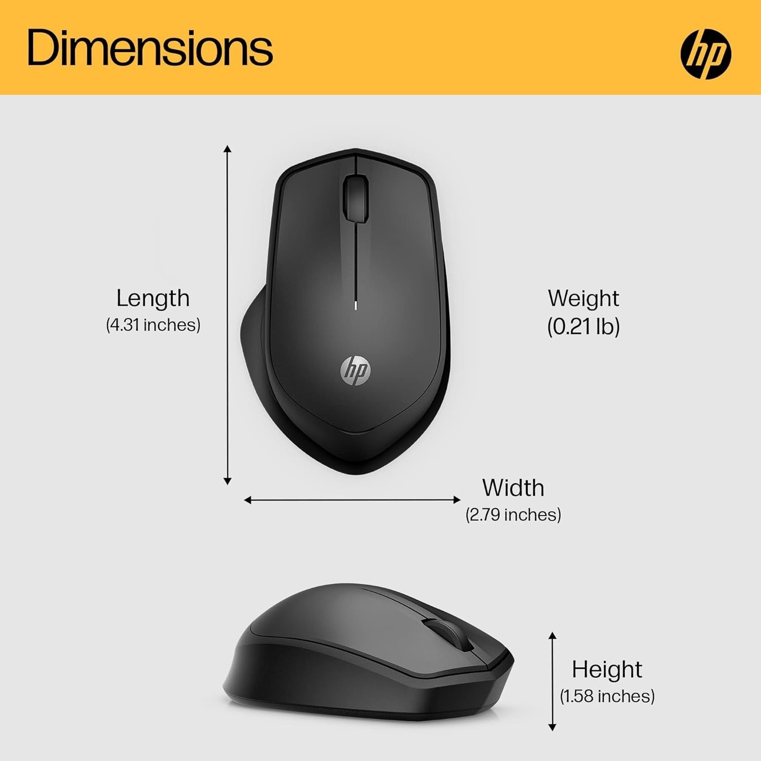 Silent Wireless Mouse 1600 DPI Ergonomic USB Nano Receiver PC Laptop