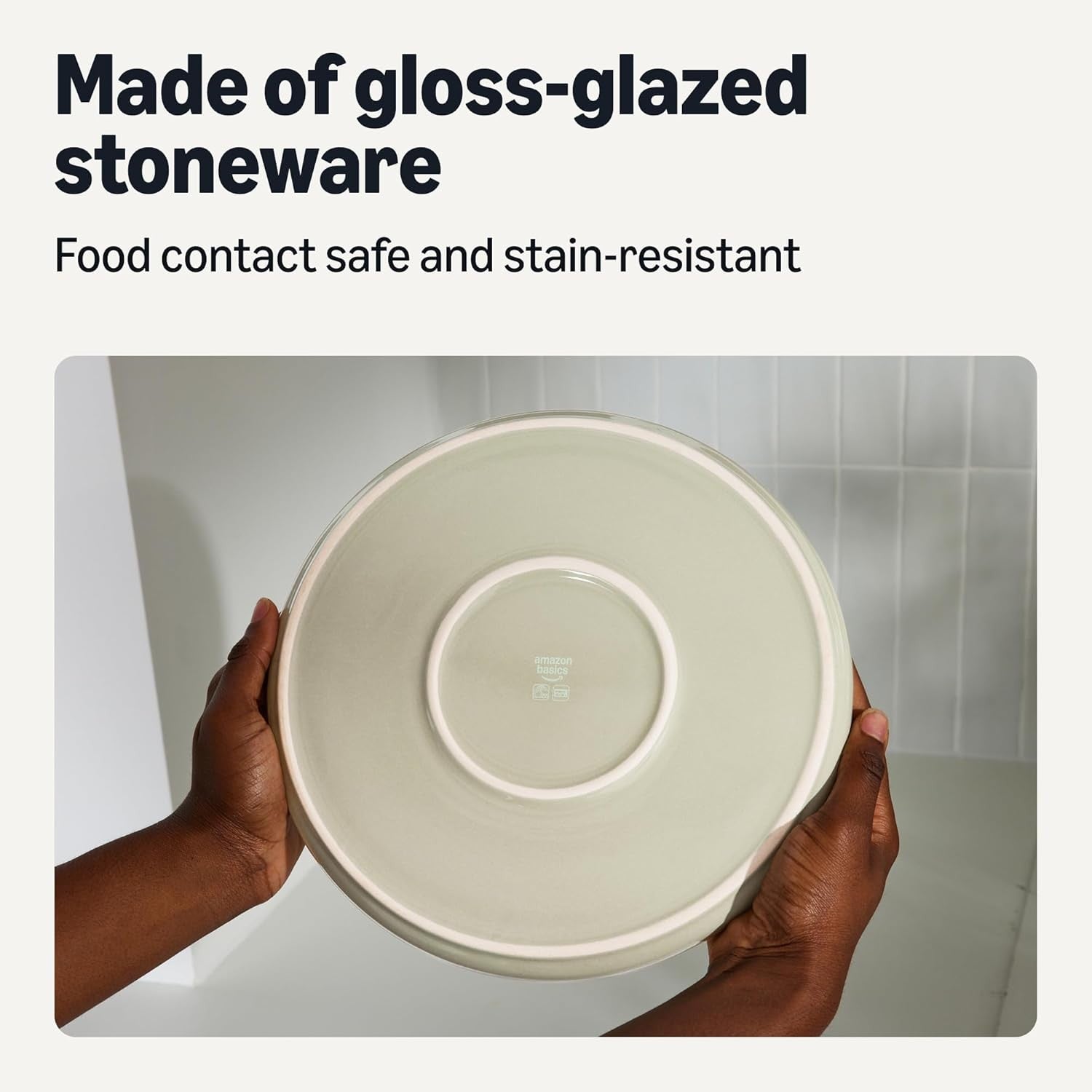 6pc Stoneware Dinner Plates 26.7cm Large Plates Microwave Dishwasher Safe