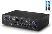 440W Bluetooth Stereo Amplifier Receiver 4CH Hi-Fi Amp USB FM EQ LED Remote