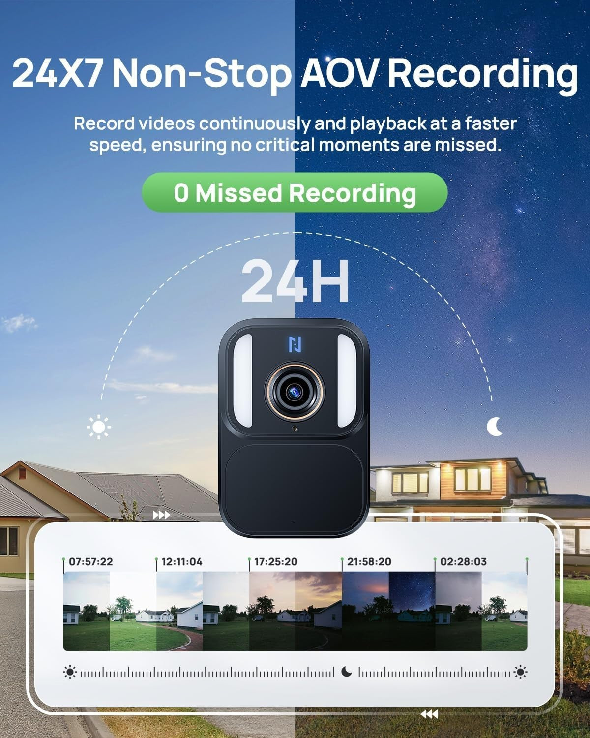 4K Solar Security Camera Wireless 8MP Color Night Vision No Fees