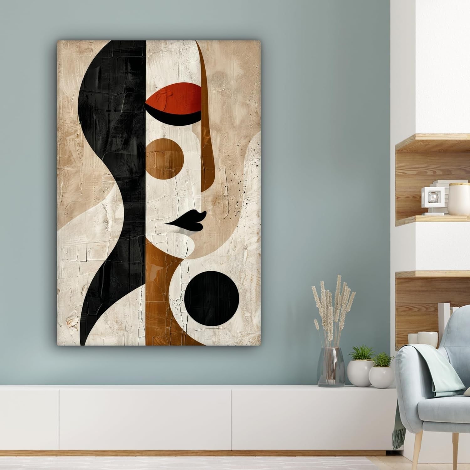 Large Abstract Woman Canvas Wall Art Modern Face Print 80x120cm Home Decor