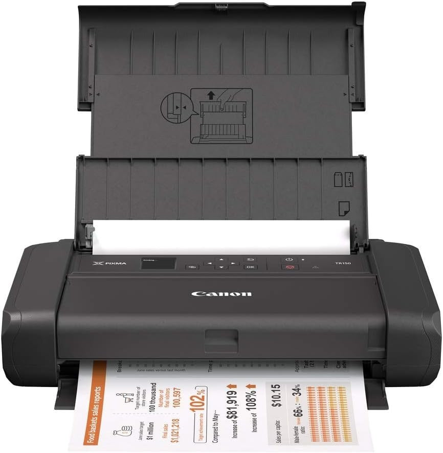 Portable Wireless Inkjet Printer with Battery Colour Printing Black