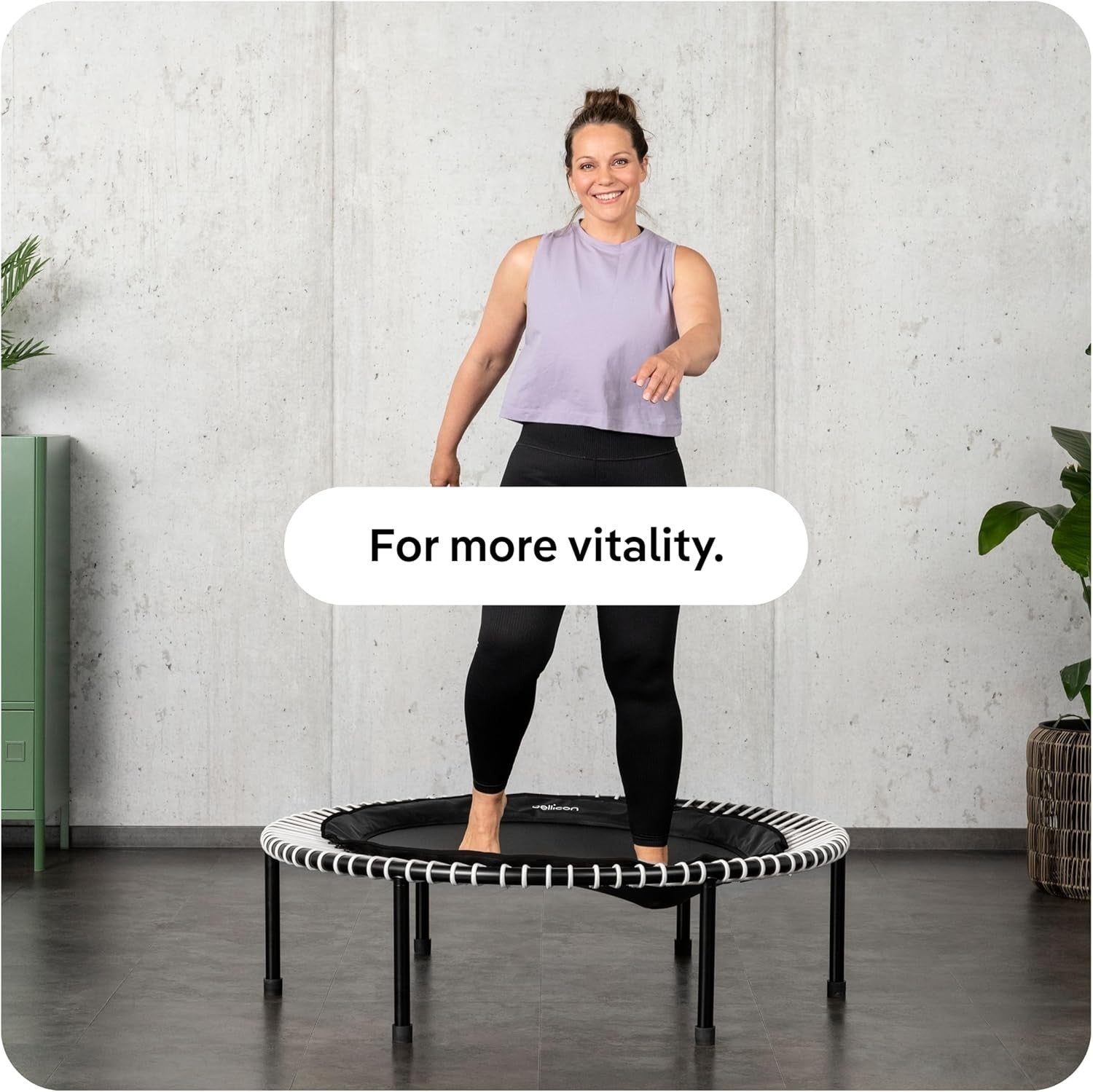 Fitness Rebounder Trampoline 100cm Silent Rope Suspension 150kg