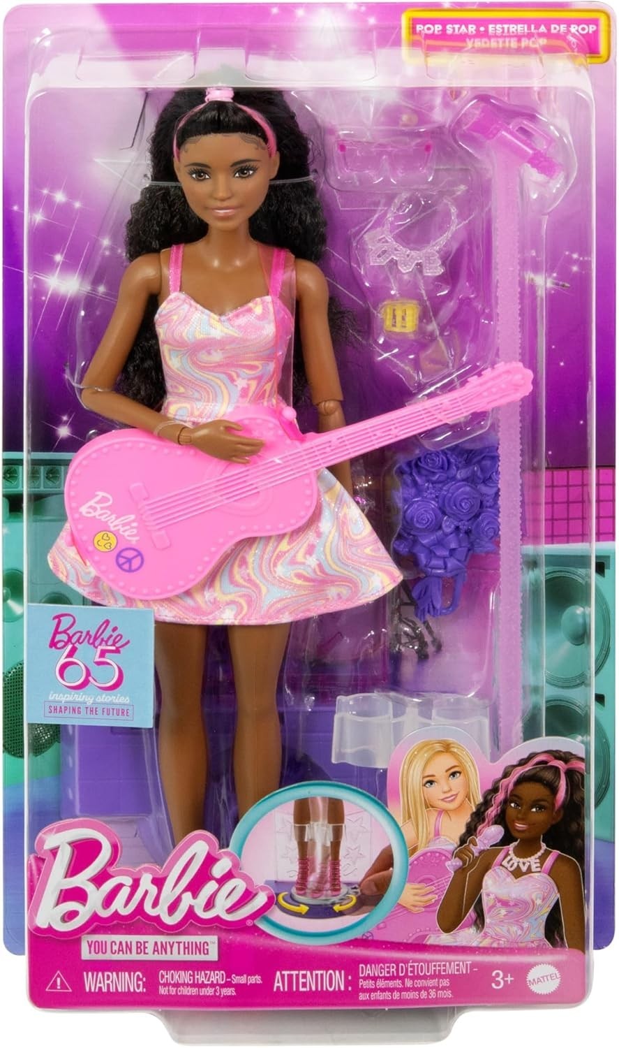 Pop Star Fashion Doll Stage Playset 10 Accessories Spinning Performance