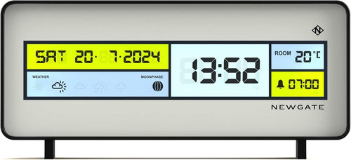 Retro Digital Alarm Clock LCD Date Time Temperature Silent Bedside Desk