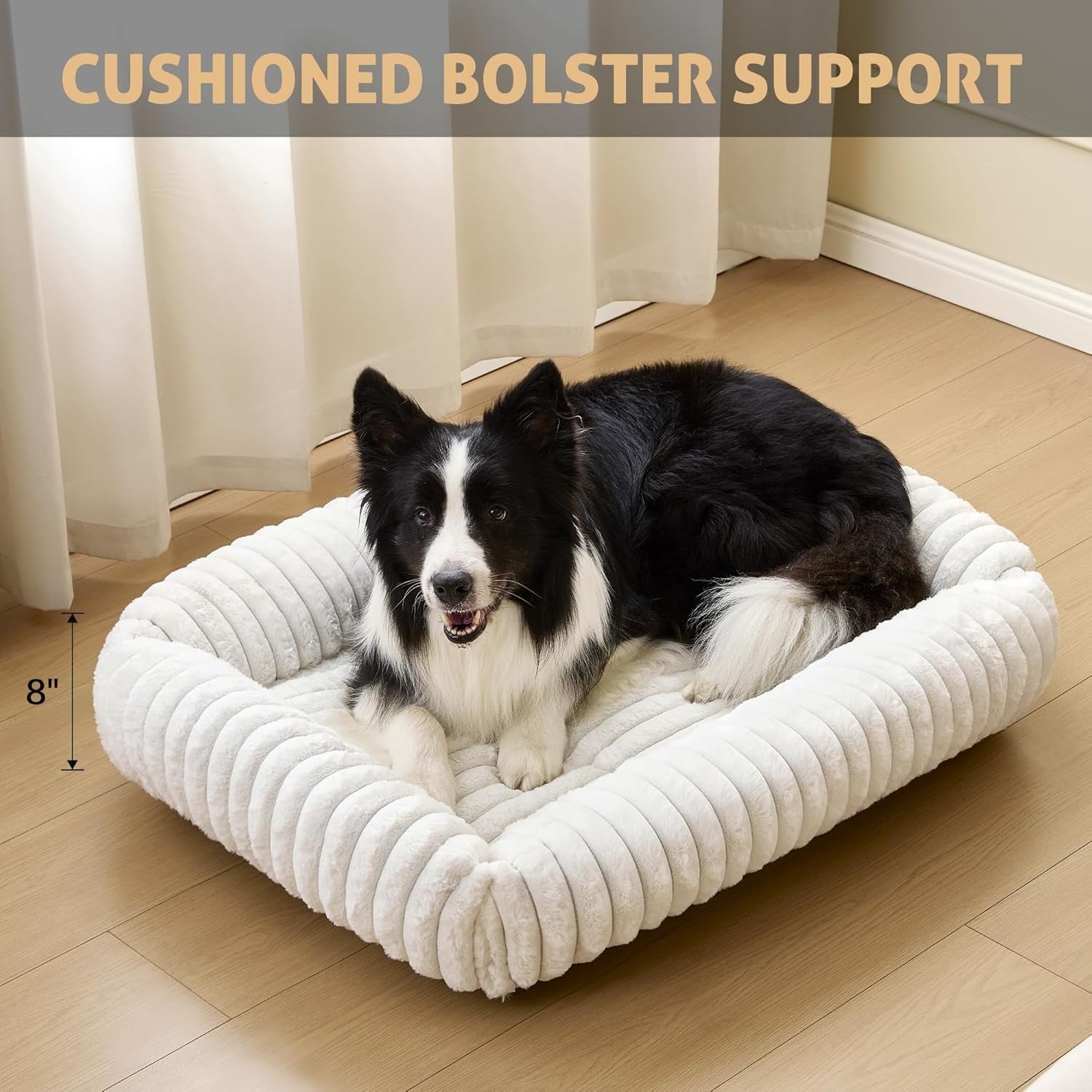 XL Orthopedic Dog Bed 35x25in Washable Furry Sofa