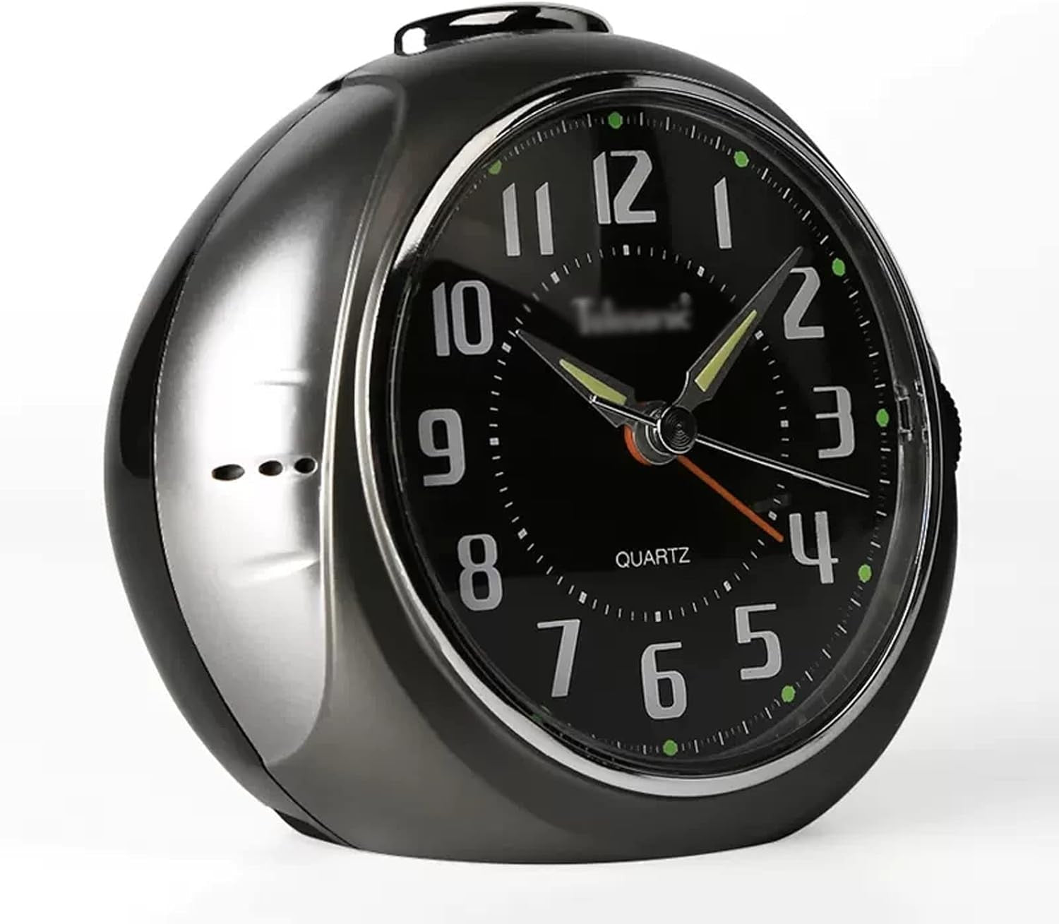 Silent Alarm Clock Loud Bell 5 Inch Battery Operated Non Ticking Bedroom