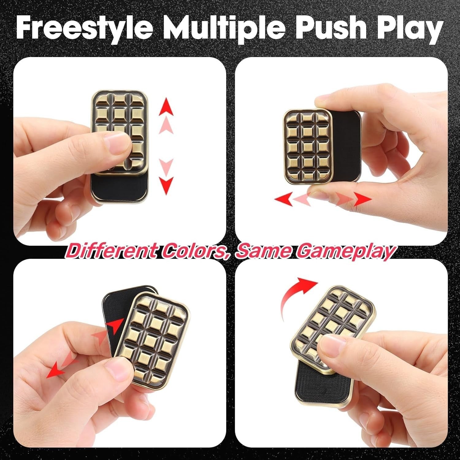Metal Magnetic Poker Fidget Slider Click Stress Focus Desk Toy