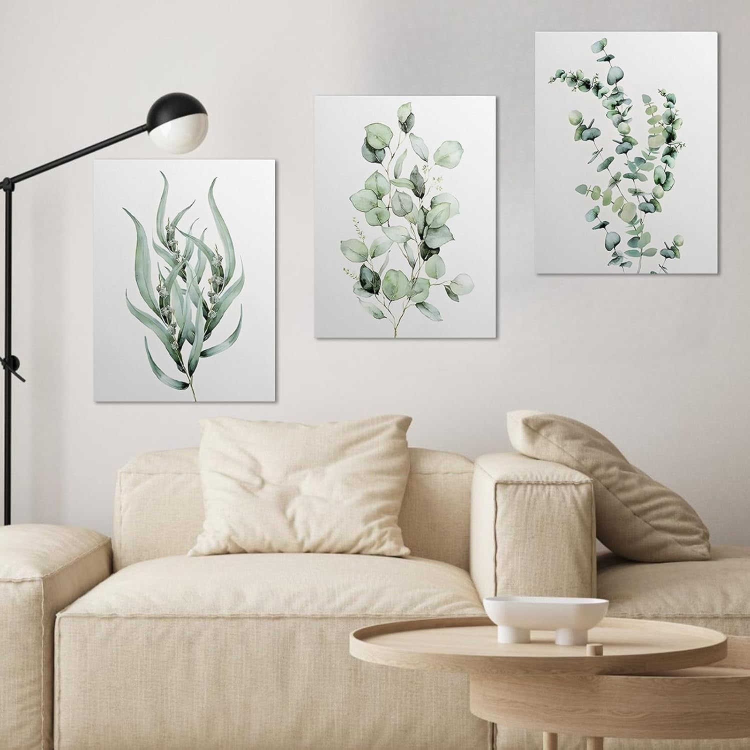 Tropical Leaf Canvas Wall Art 12x16" Green Plant Home Decor