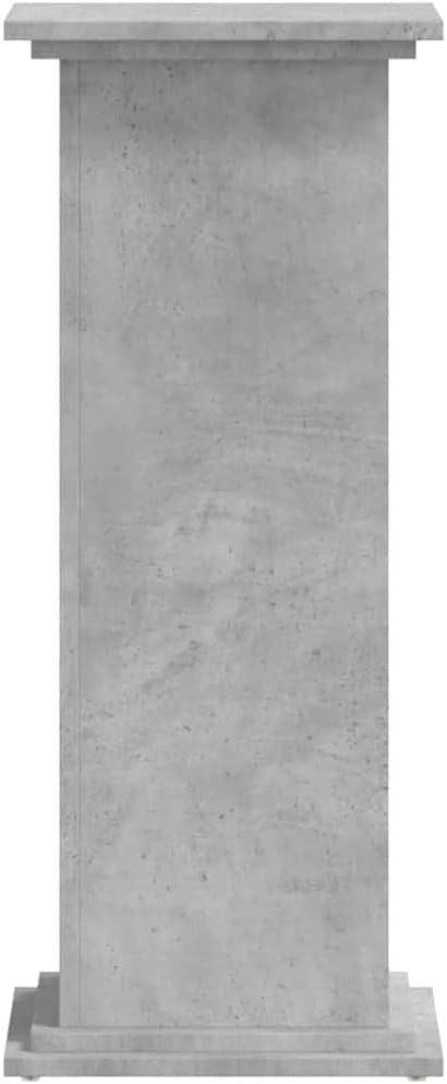 Tall Concrete Grey Wood Plant Stand 80cm Indoor Display Pedestal Table Modern De