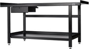 Heavy Duty 1.8m Steel Workbench with Lockable Drawer Adjustable Feet Bunker