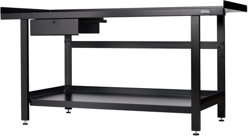 Heavy Duty 1.8m Steel Workbench with Lockable Drawer Adjustable Feet Bunker