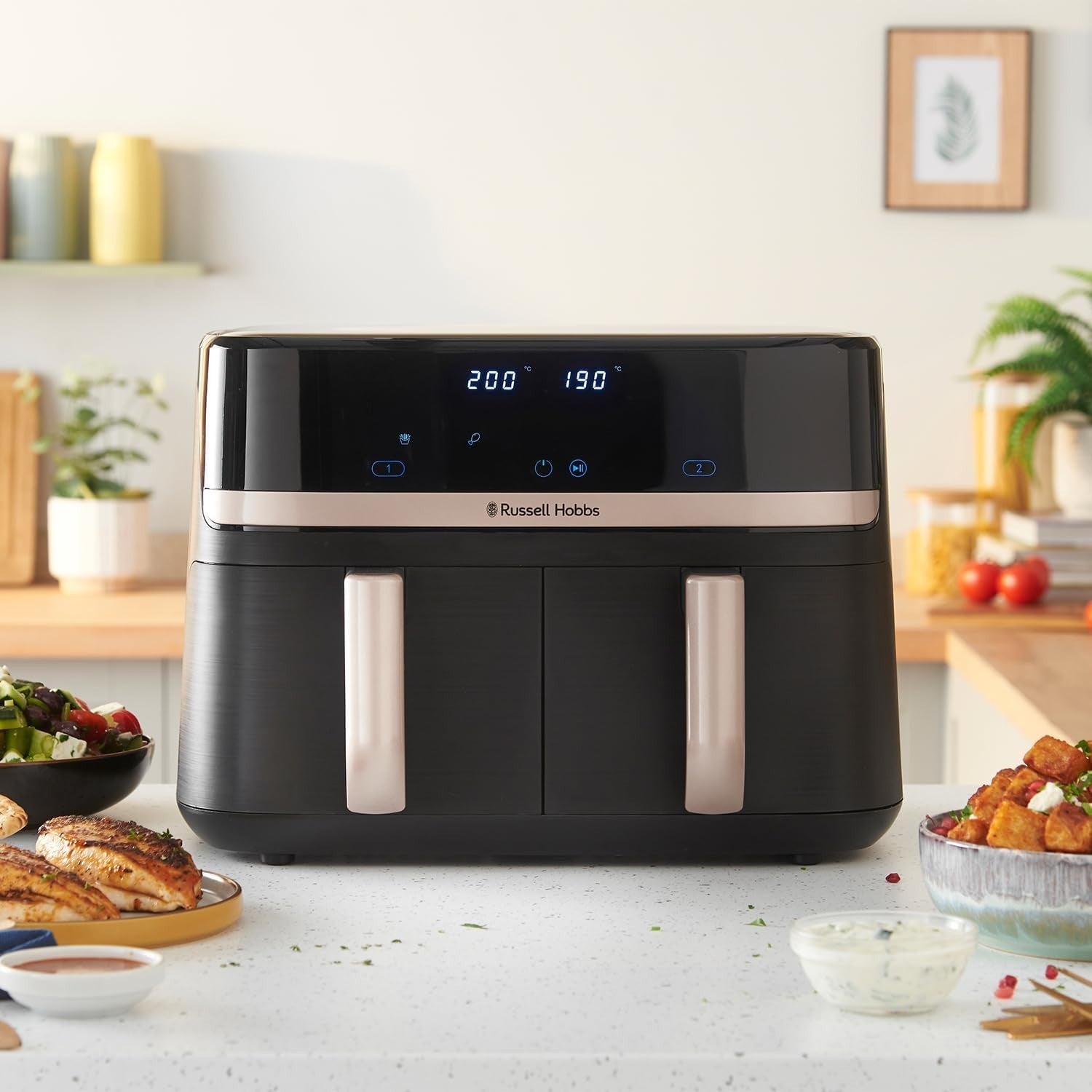 9L Dual Zone Air Fryer | 2800W Rapid Cook | 9 Presets | Quiet | Sync & Match