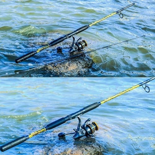 2.1m/2.3m Carbon Fiber Spinning Rod Reel Combo Carp Fishing Set