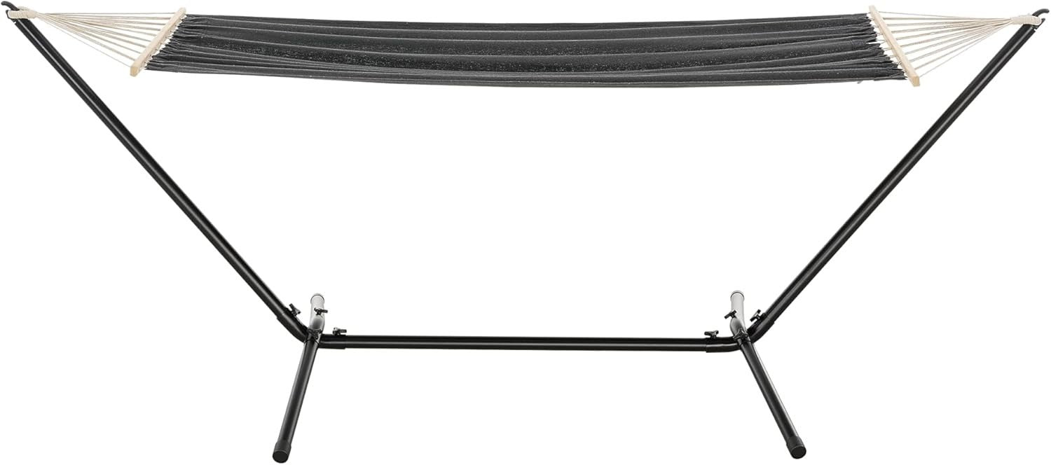 Hammock with Stand 200x100cm Indoor Outdoor Cotton Bed 120kg Capacity Relax
