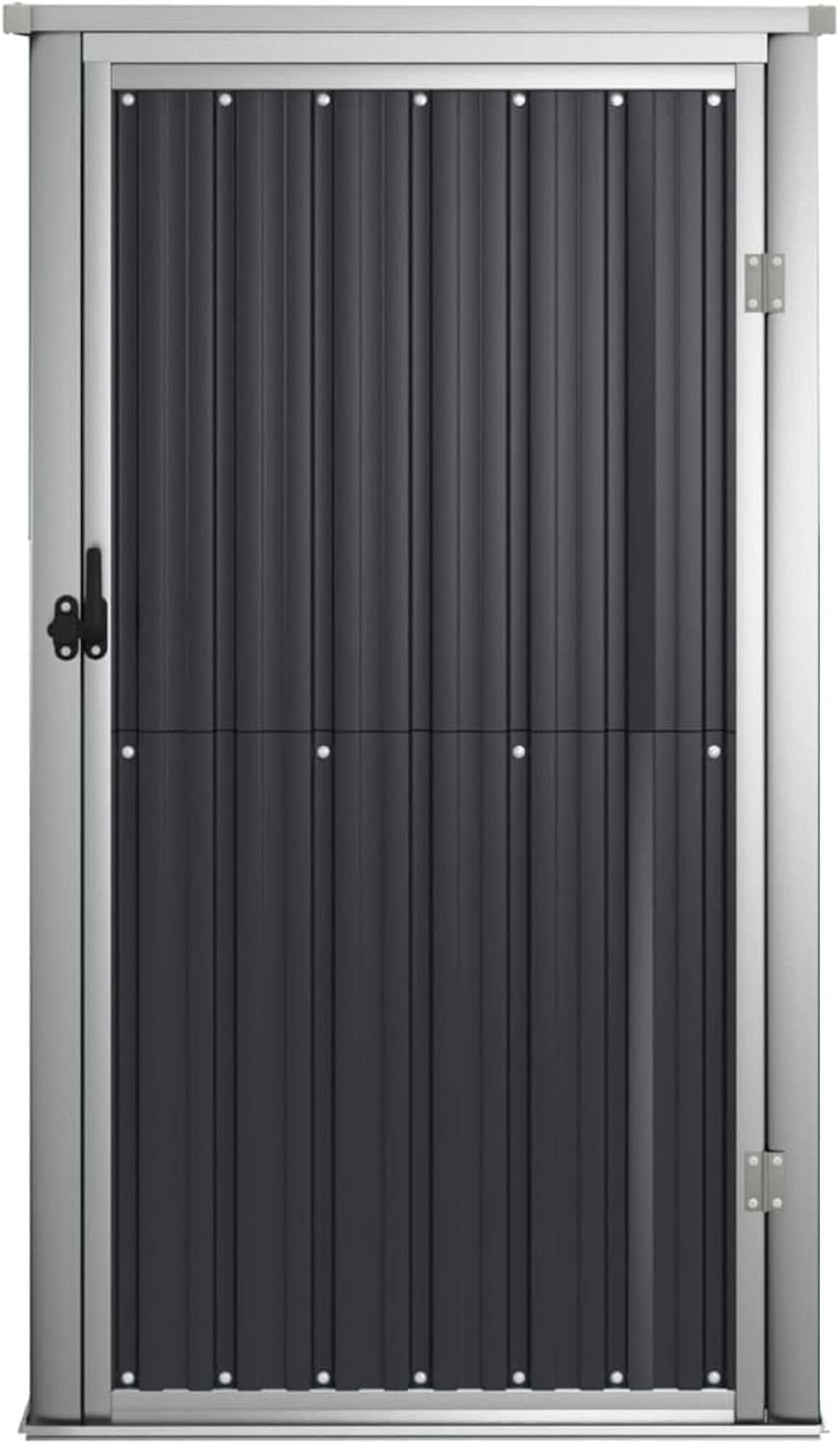 Outdoor Metal Garden Shed Storage House with Sloped Roof & Handle 88x89x161cm